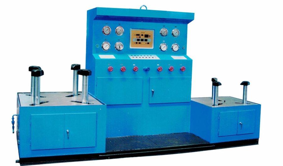 KY-T hydraulic butterfly valve test bench with synchronous clamping jaws and control cabinet