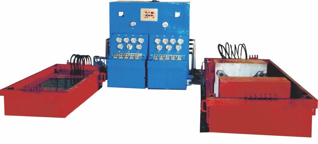 KY-Z immersed hydraulic valve test bench with blue control console and two red test pools